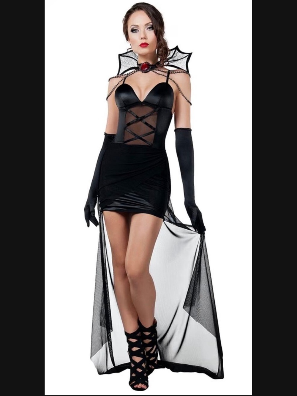 STARLINE GLAMOROUS VAMP SEXY VAMPIRE COUNTESS COSTUME - ADULT MEDIUM